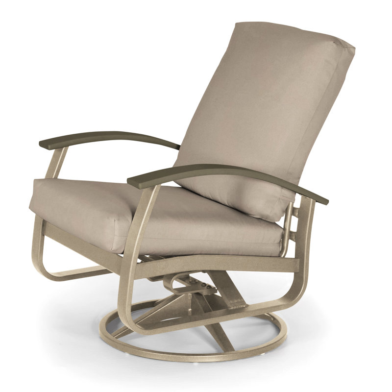 Belle Isle Outdoor Swivel Lounge Chair, Canvas Navy Sunbrella® Canvas, Textured Beachwood, Beachwood P40