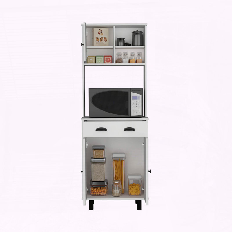 Garde-manger autoportant en verre 71,2 po avec fenêtre en treillis