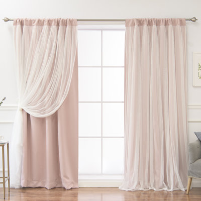 Harborcreek Solid Colour Blackout Thermal Rod Pocket Curtain Panels