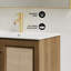 Meuble-lavabo mural en chêne brun de 30 po avec comptoir à un trou Classe-1170313477-1170313478
