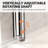 34" W x 58" H Bathtub Shower Door, 180 Degrees Pivot Tub Shower Glass Door with 1/4" (6mm) Tempered Glass and Towel Bar, Chrome Finish, Explosion-Proof Film, Stainless Steel-123300301