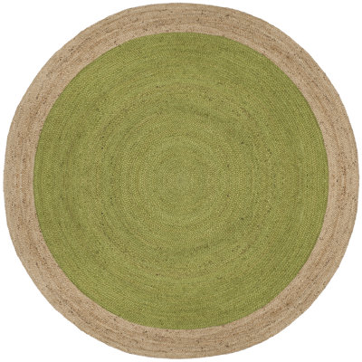 Alexina Hand-Woven Natural Jute Solid Color Area Rug