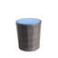 Table basse ronde pour l'extérieur avec plateau en verre trempé noir | Idée de cadeau