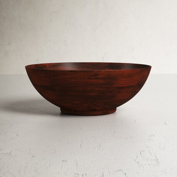 64oz Stainless Steel Salad Bowl Kit Teakwood