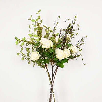 Arrangement floral d'eucalyptus artificiel de 36 pouces pour remplissage de vase, serre de feuillage de campagne, jets de fleurs à longues tiges, bouquet en vrac pour fête de mariage