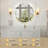 Wall-Mounted Round LED Anti-Fog Bathroom Mirror, Adjustable Brightness and Color Temperature Vanity Mirror-592977403