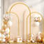 Ensemble de 3 supports pour fond de voûte en métal doré 7,2 pi 6,6 pi 6 pi Décoration florale pour fête