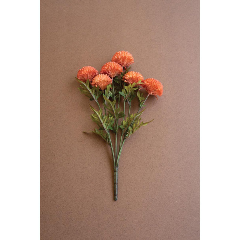 LOT DE SEPT DALHIS ARTIFICAUX - ORANGE