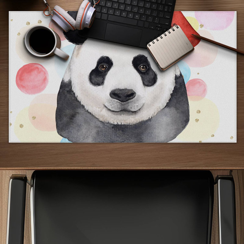 Artist panda - 14.00"x24.25" Desk mat