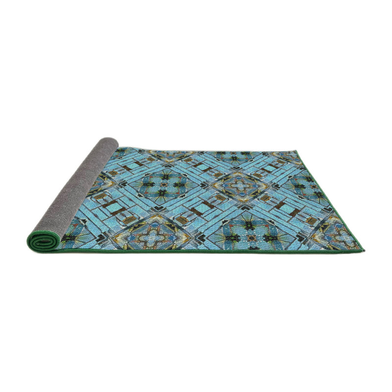 Tapis oriental bleu, Rond 6 pi