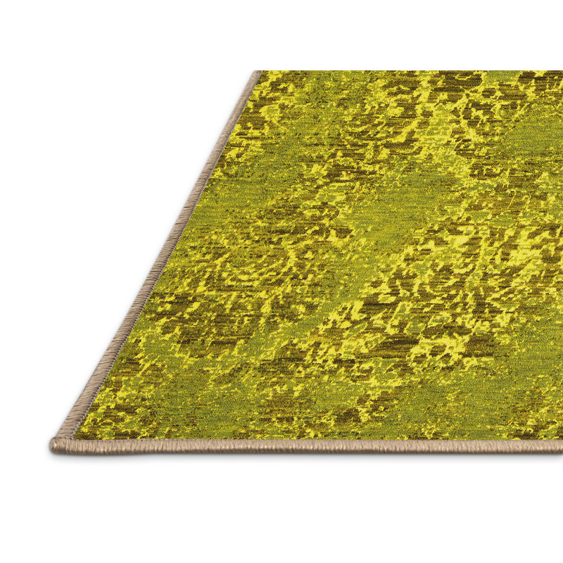 Bazett Washable Abstract Indoor Rug, Rectangle 2' x 4'