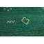 Tapis vert en laine de style Gabbeh vert 5 x 8