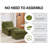 Upholstered Chaise Lounge with Moveable Ottoman, Indoor Soft Cozy Sofa -310941814