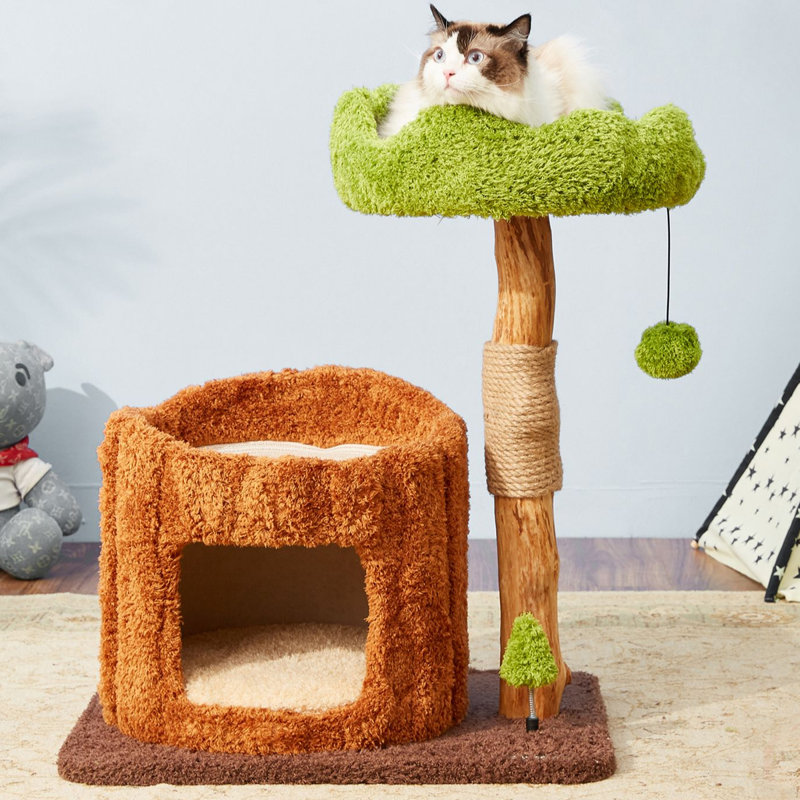 1 Tiers Cat Tree with Condons,Perch,Scratching Posts