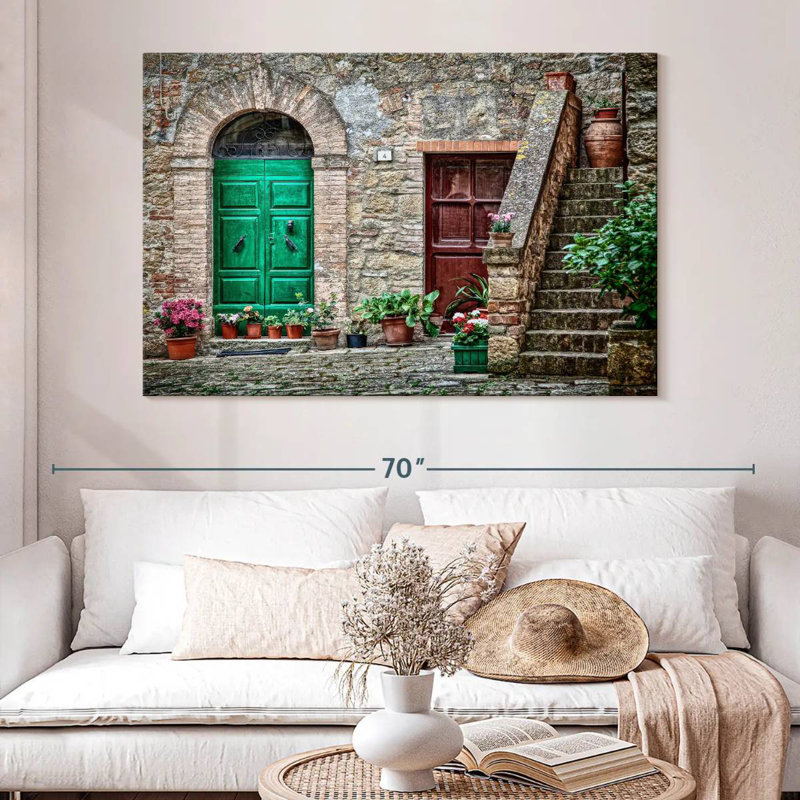 Lilie pittoresque village de Monticchiello en Toscane, Italie, H 34 po x l 51 po