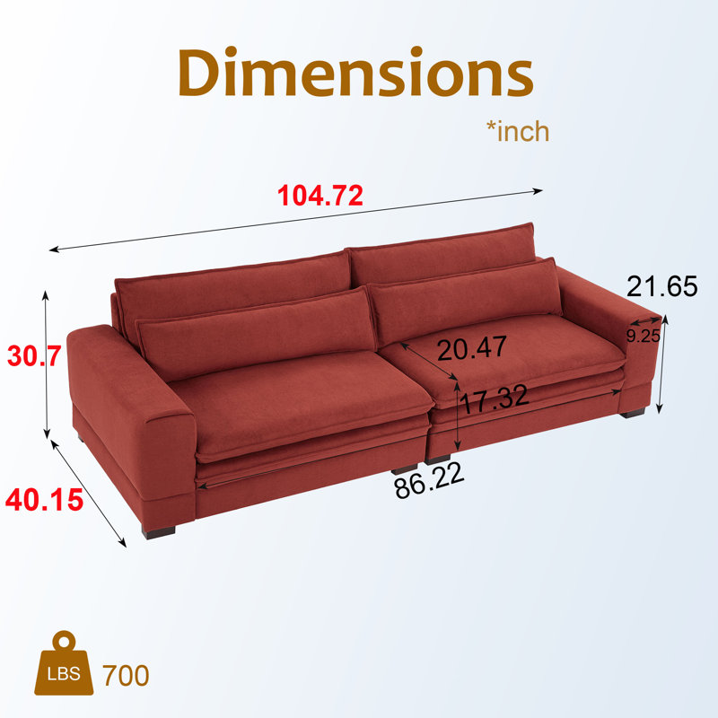 Irwin 104.72" Upholstered Sofa