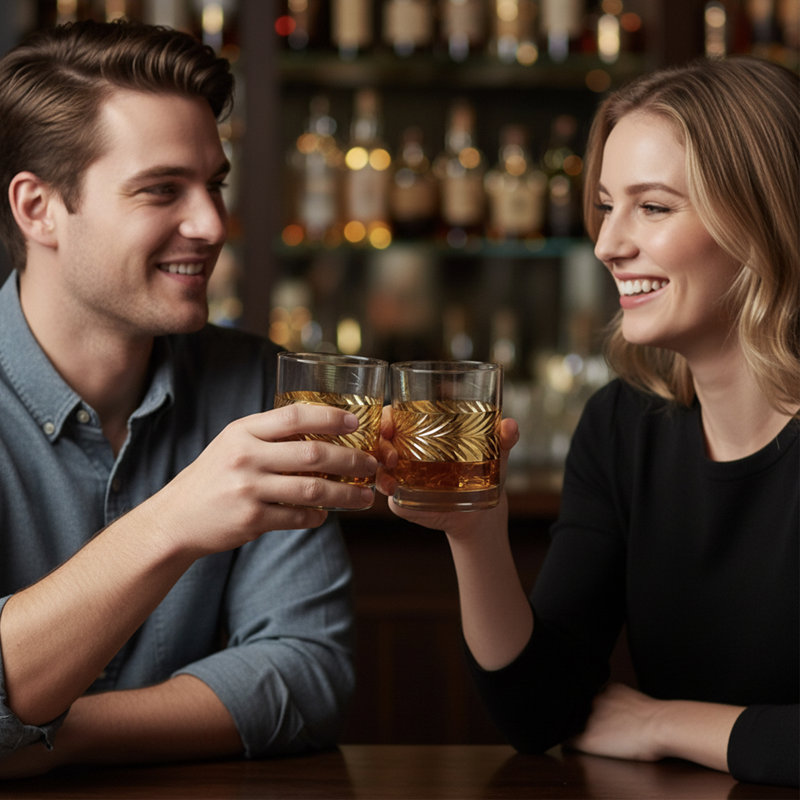 Ensemble de 2 verres à whisky 11 oz