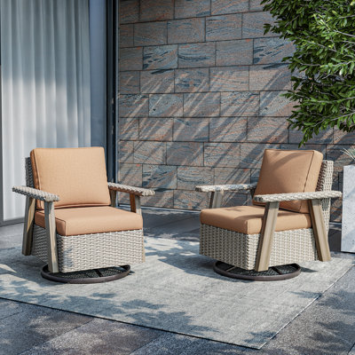 Chaises pivotantes 2 pièces avec coussins Creal