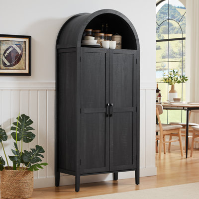 Armoire de garde-manger de 71 pouces de hauteur avec portes et tablettes