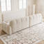 French Cream-style Off-white Fabric Sofa
