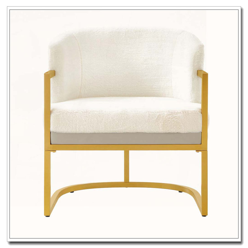 Chaise de lecture rembourrée Modern, Beige