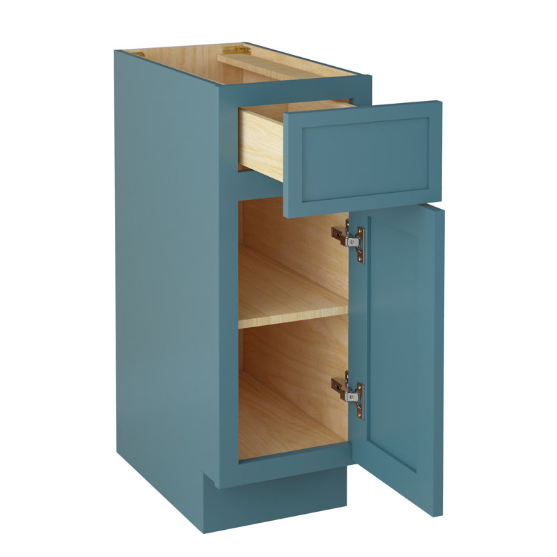 Base de meuble-lavabo simple 12 po seulement, Bleu sarcelle