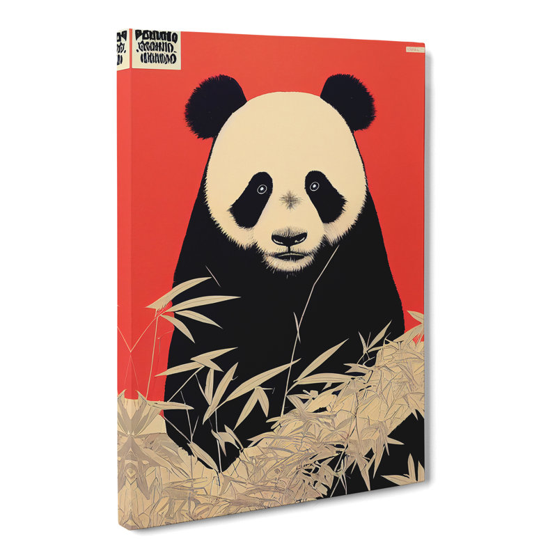 CAN-V0523-1731X Panda Profile - Wrapped Canvas Print, 50cm H x 35cm W