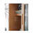 High-legged mobile glass door storage sideboard