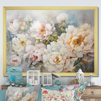 " White Peonies Florescence Charm "