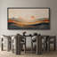 Sun Mountain Landscape Serene Mountain Landscape with Warm, impression sur toile encadrée-111568285-98042364