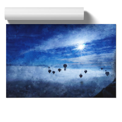 Hot Air Balloons Painting - Frameless Print