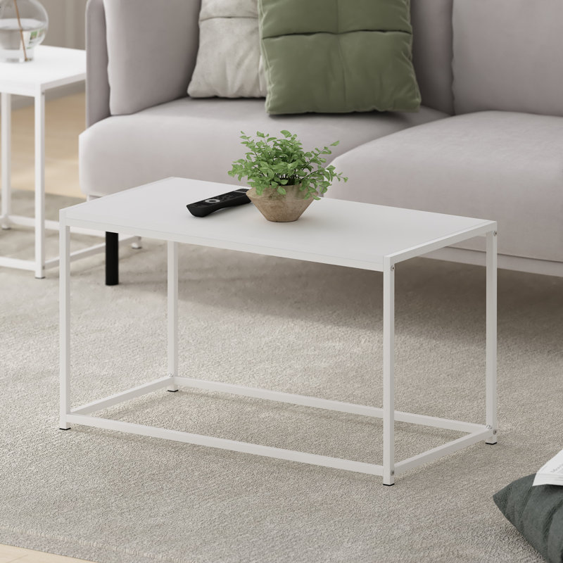Table basse Glenva, Blanc, Blanc