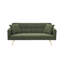 Canapé-lit en molleton vert 71,7 pouces avec deux charmants coussins décoratifs, parfait pour le confort et le style de tout espace de vie-1201136678