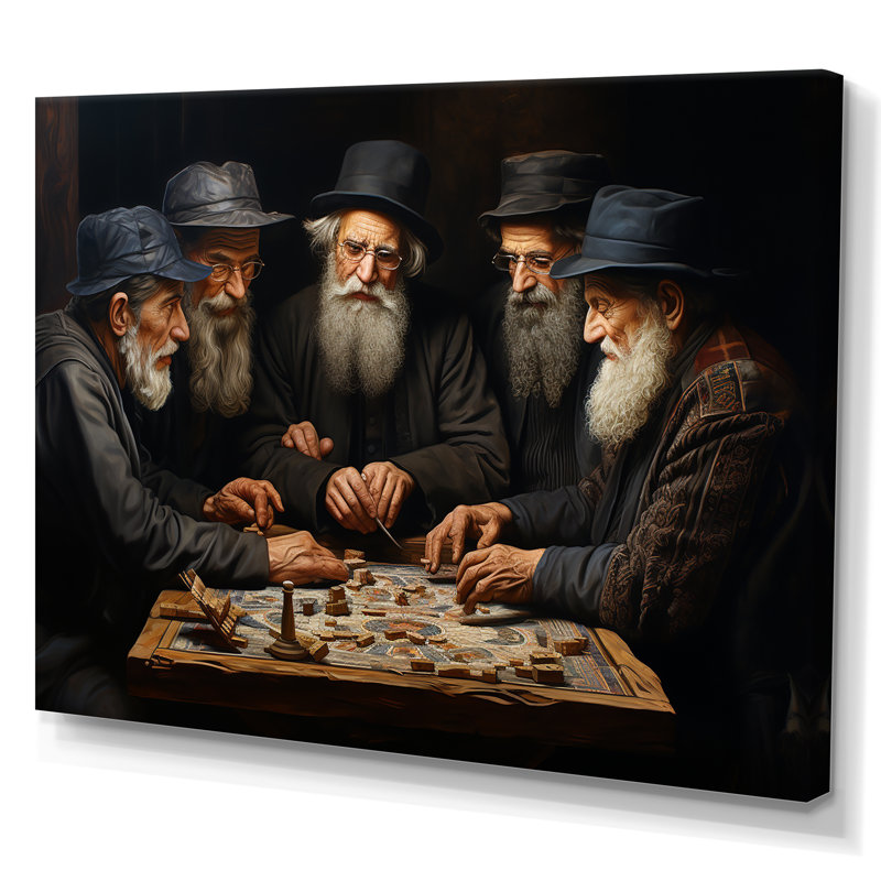 Judaïsme dévotion II - impression, H 16 po x l 32 po x P 1 po, Toile tendue