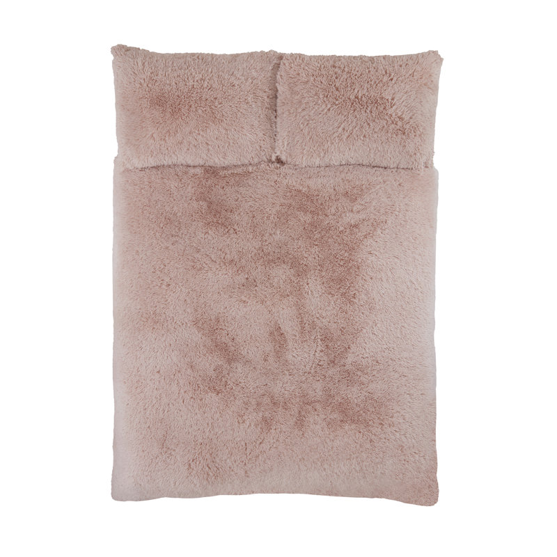 Kratika Microfibre 68 TC Duvet Cover Set, Blush, Super King - 2 Standard Pillowcases