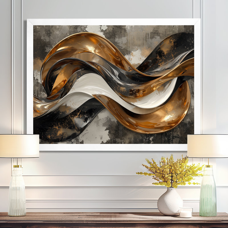 Leist - Abstract Wall Art, Reproduction encadrée sans passe-partout, H 24 po x l 32 po, Blanc
