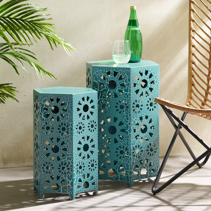 Side Table, Teal