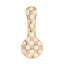 Mocha Check Ceramic Spoon Rest