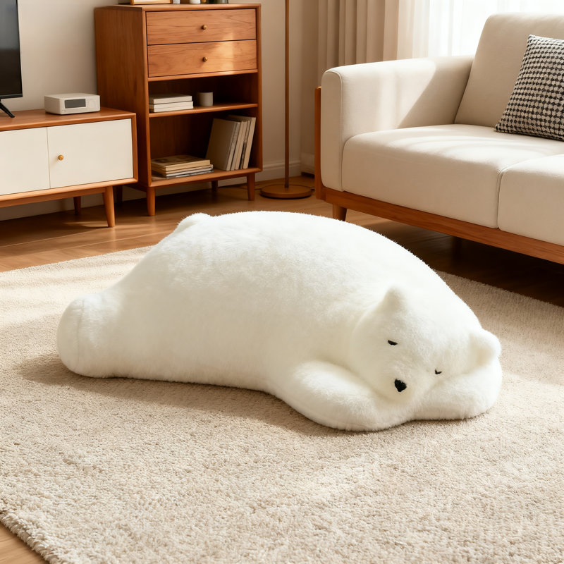 Polar Bear Bean Bag Made Of Shaped Sponge For Leaning On