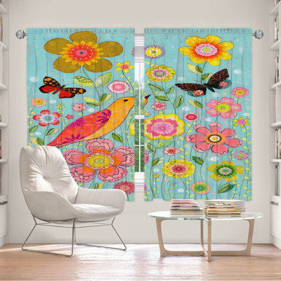 Ensemble de rideaux en polyester 2 pièces Flower Meadow