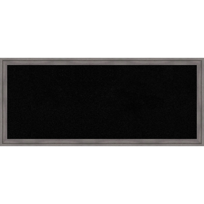 Wall Cork Small Bulletin Board, Gray, 14" x 32"