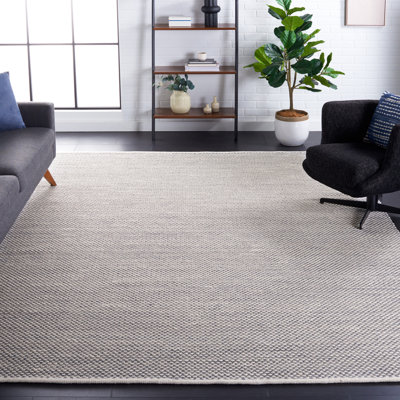 Cace Flat Weave Wool/Cotton Rug in Navy