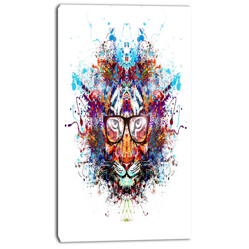 « couleur tiger en verres », impression sur toile tendue, H 32 po x l 16 po x P 1 po