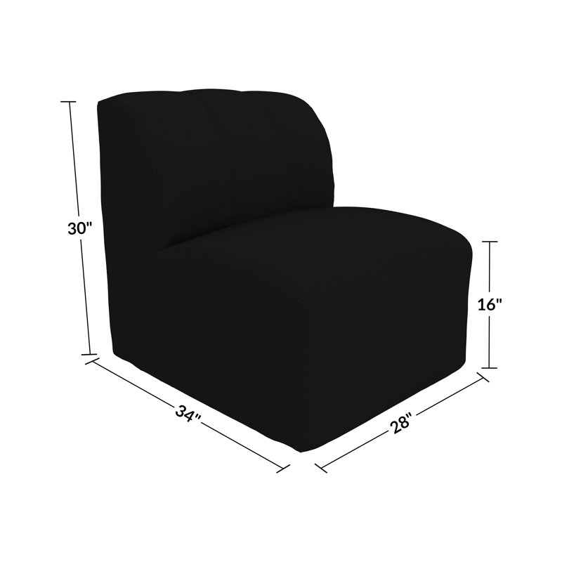 Chaise de patio Praia Sunbrella®, Sunbrella® toile noire