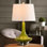 Lampe de table en métal et verre Beresford avec interrupteur à 3 voies