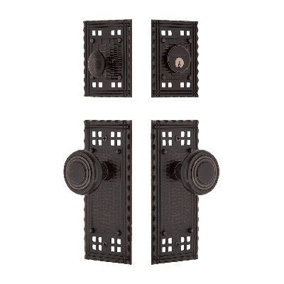 Nostalgic Warehouse Craftsman Entry Set with Deco Knob