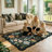 Garbrand Machine Washable Floral Farmhouse Area Rug with Non-Slip Backing for Living Room, Dining Room, Bedroom-45426027