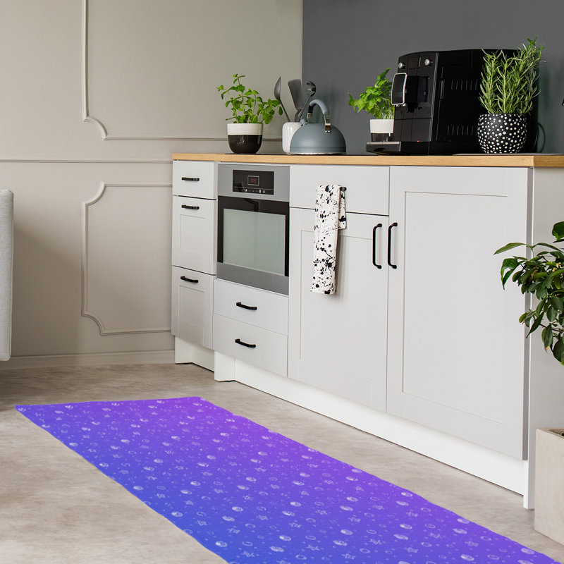 Tapis de zone mauve coquillage, Tapis de couloir 2 pi 6 po x 8 pi