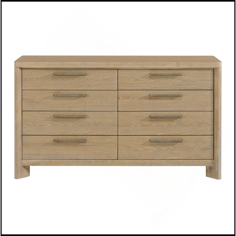 Commode 8 tiroirs brun clair
