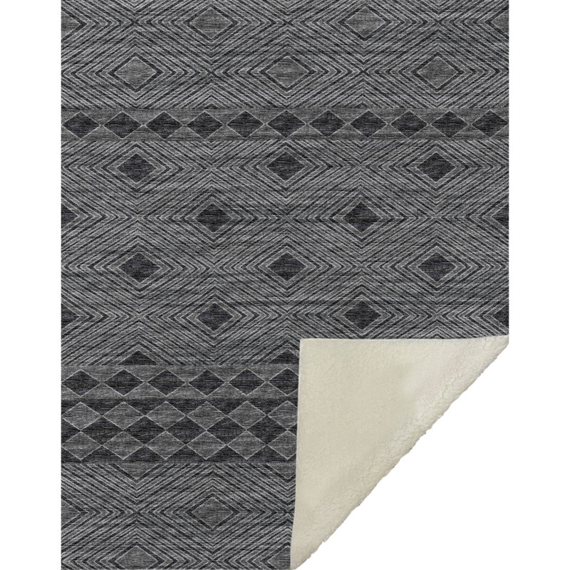 Jeté en sherpa Addison, Gris